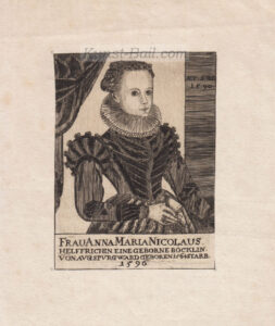 Anna Maria Nicolaus Helffrichin, Kupferstichportrait, um 1600-image