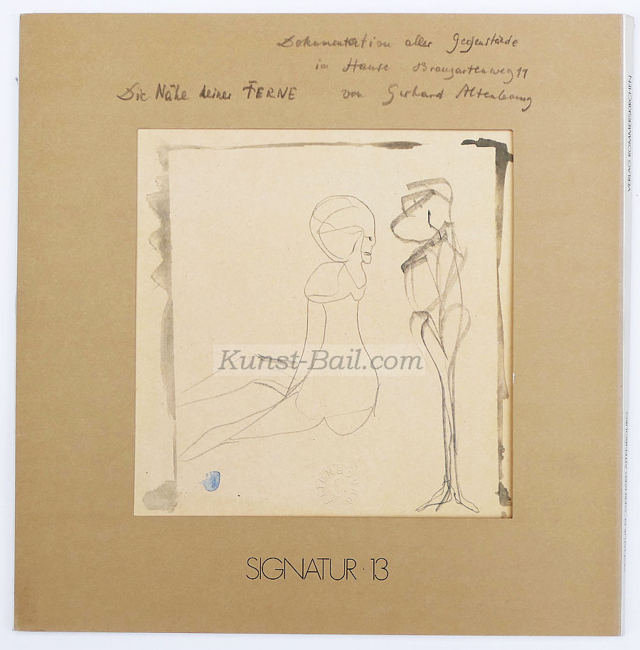 Gerhard Altenbourg, Signatur 13, Künstlerbuch, nummeriert, mit Signatur-Prägestempel (posthum), 1990-image