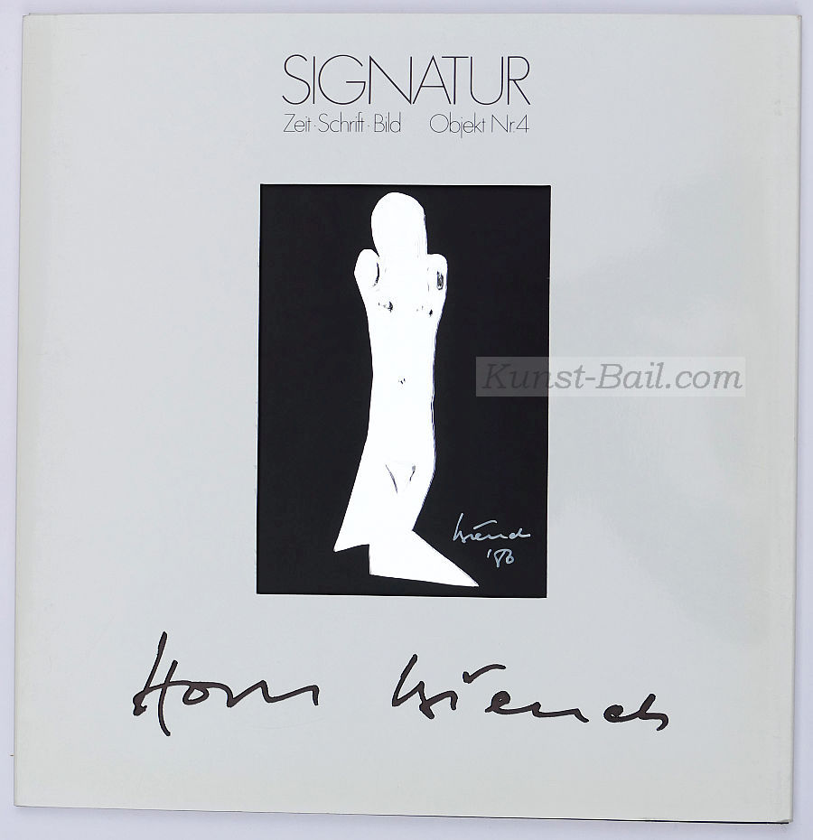 Horst Bienek, Signatur 4, Künstlerbuch, nummeriert, mit signierter Metall-Graphik („Der junge Ezra“), 1986-image