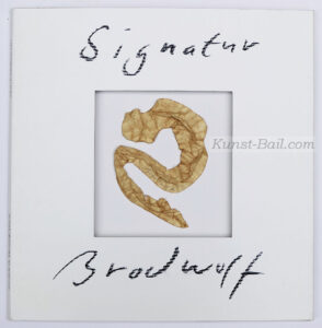 Jürgen Brodwolf, Signatur 28, Künstlerbuch, nummeriert, mit signierter Collage 1998-image