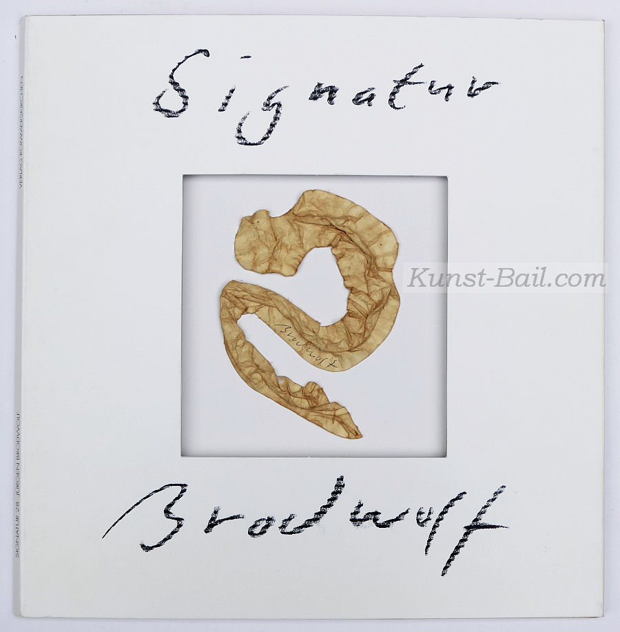 Jürgen Brodwolf, Signatur 28, Künstlerbuch, nummeriert, mit signierter Collage 1998-image