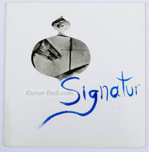 Aziz Elhihi, Signatur 30, Künstlerbuch, nummeriert, mit Original-Graphik, auf dem vorderen Umschlag signiert (monogrammiert?), 1999-image