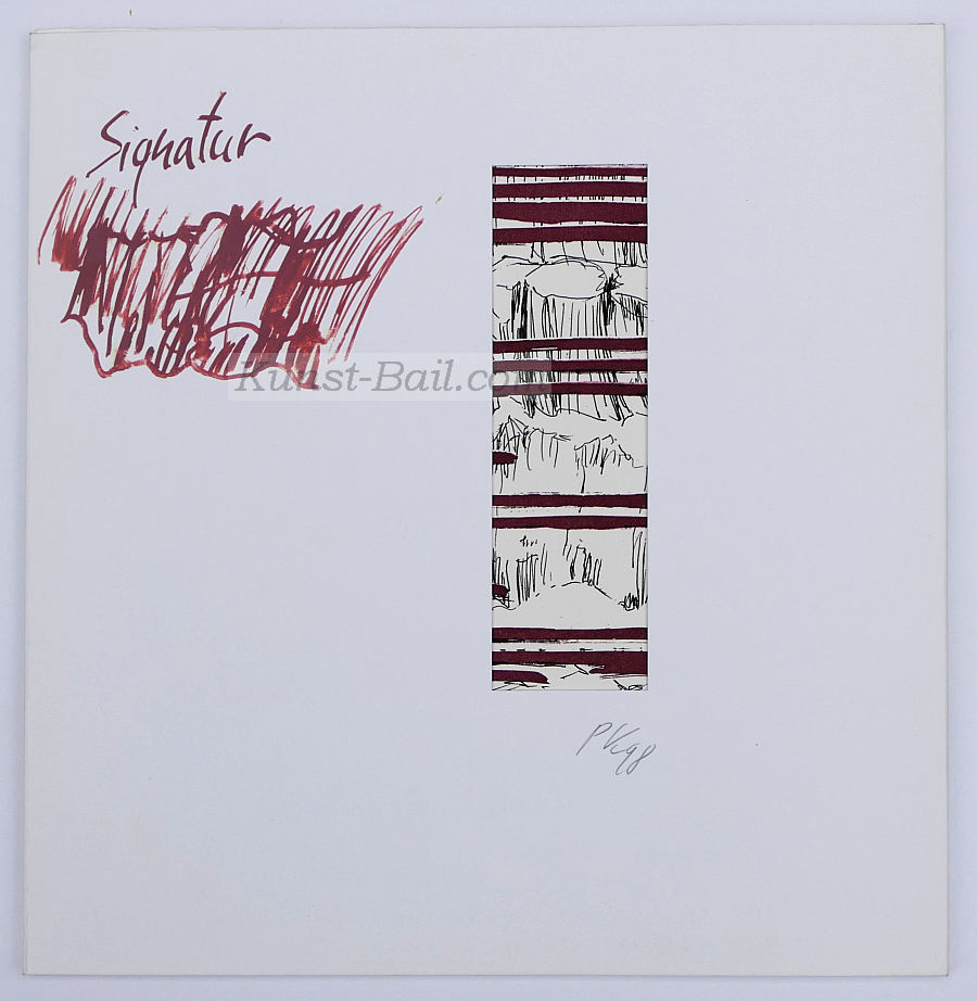 Per Kirkeby, Signatur 29, Künstlerbuch, nummeriert, mit Original-Graphik, signiert, 1998-image