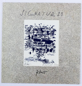 Jiri Kolar, Signatur 23, Künstlerbuch, nummeriert, mit signierter Original-Graphik „Analphabetogramme“, 1995-image