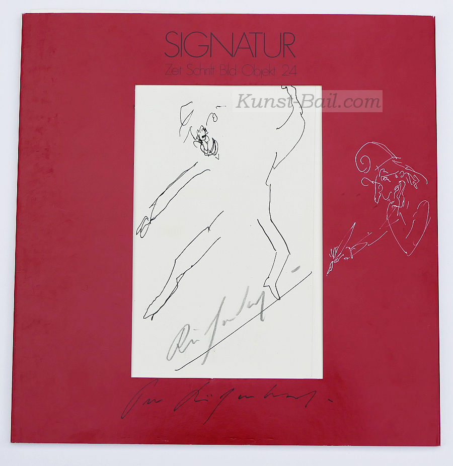 Rühmkorf Peter, Signatur 24, Künstlerbuch, nummeriert, mit signierter Original-Graphik, 1996-image