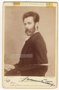Hermann Kaulbach, eh. Autgramm auf Bildposkarte, 1885-image
