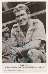 Brad Harris, Original Autogramm auf Postkarte-image