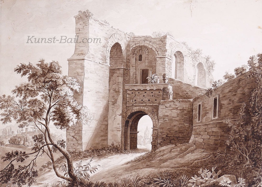 Unbekannter Künstler, Bogen des Dolabella, Tusche, 1824-image