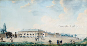 Unbekannter Künstler, Taganrog – Sommerpalast Zar Alexander I., Aquarell über Tuschfeder, 1825-image